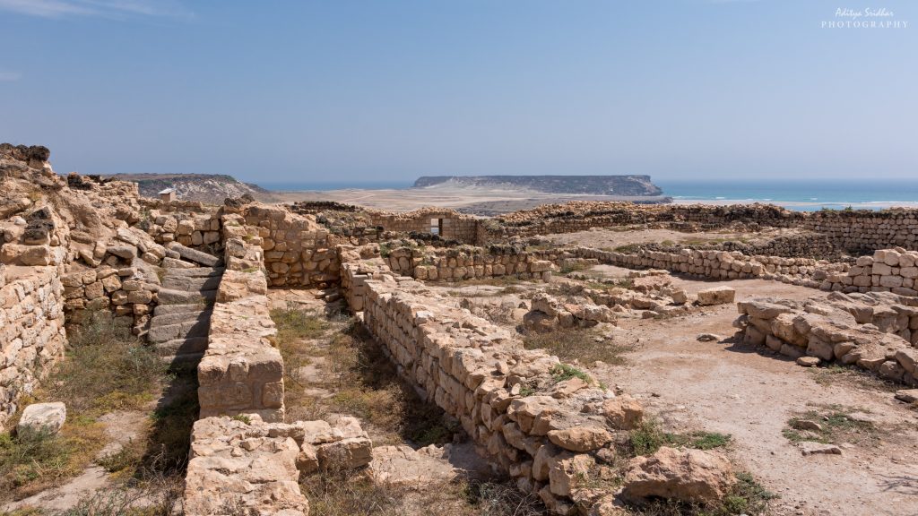 The ruins of the coastal city of Sumhuram